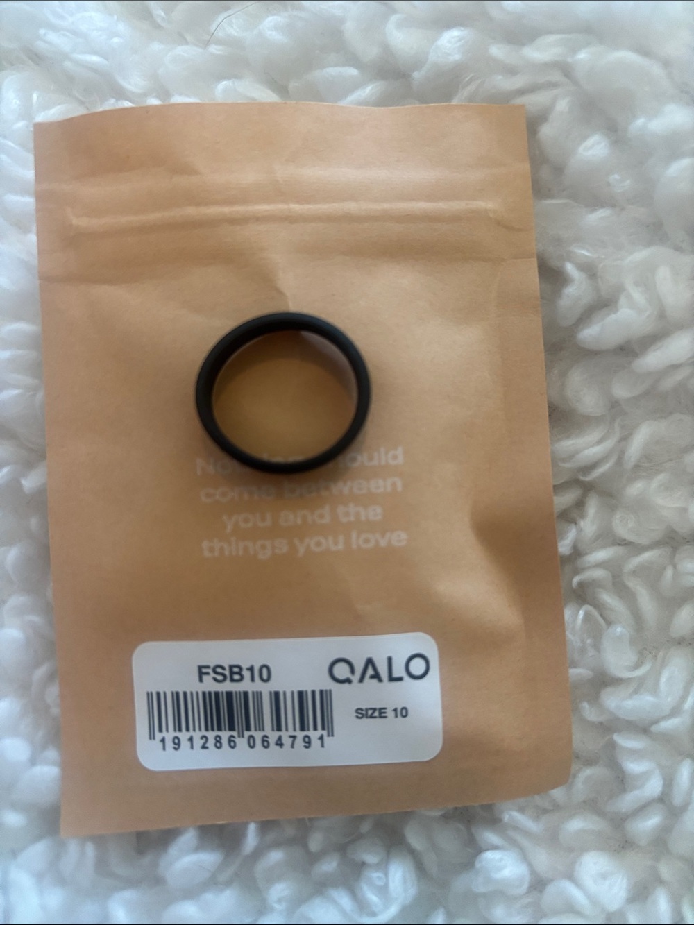 QALO Yoga Black Silicone Ring - Matte Finish - Picture 2 of 2